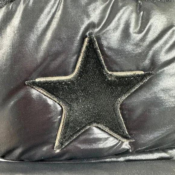 Stella McCartney Black Padded Star Mini Backpack Chain Detail Italy